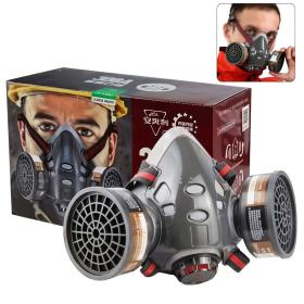 Masque de protection gaz avec 2 filtres au gel de silice – قناع تنفس للحرفيين