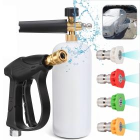 Kit de Lavage Auto Ultime Haute Pression avec Pistolet à Mousse et 5 Buses de Lavage – طقم غسل السيارات