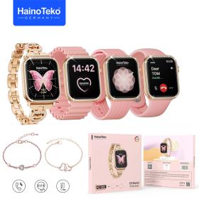 Haino Teko Germany G10 Mini Amoled Display 4 paires de bracelets – ساعة ذكية للنساء