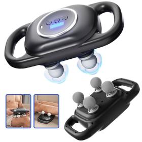 Pistolet de massage à percussion 4 têtes avec avec 9 vitesses et modes – جهاز تدليك العظلات