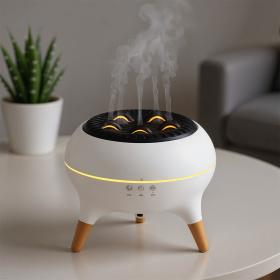 Diffuseur d’huiles essentielles ultrasonique 350 ml avec télécommande et lumières – جهاز تعطير الجو