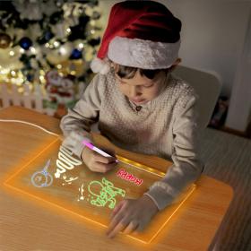 Tableau à Dessin LED coloré avec 4 stylos 30x20cm – لوحة مضيئة للرسم والتلوين