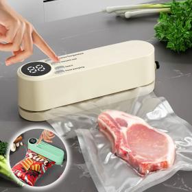 Mini scelleuse sous vide et Extracteur d’air portable 60 kPa avec 3 niveaux de température – جهاز تفريغ الهواء وغلق الأكياس