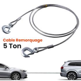Cable de remorquage 5ton avec fil d’acier de qualité supérieure – كابل جر العربات