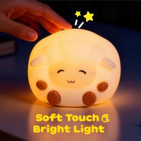 Veilleuse Mouton pour Enfants Lampe LED souple et rechargeable – مصباح سيليكون لغرف الأطفال