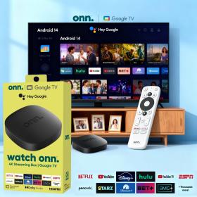 ONN Android TV Box avec Télécommande Vocale 8+128GB – جهاز ميديا ذكي