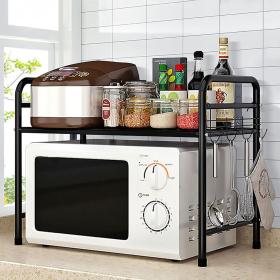 Support pour four à micro-ondes et étagère de rangement 2 étages – منظم أغراض وحامل ميكروويف