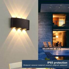 Applique Murale LED 6W D’Éclairage Extérieur 3 Lampes en PP